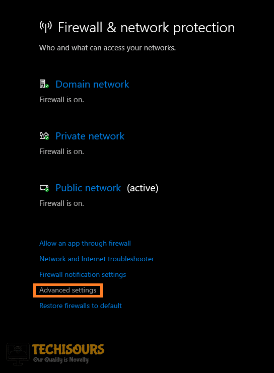 To show the location of the Advanced Settings button