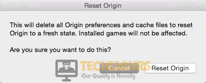 Click on Reset origin button