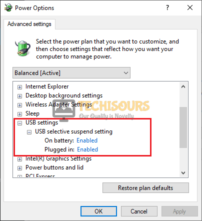 Edit USB settings