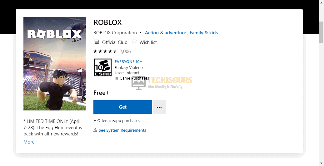 Download Roblox to get rid of roblox error code 524