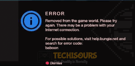 error code baboon display