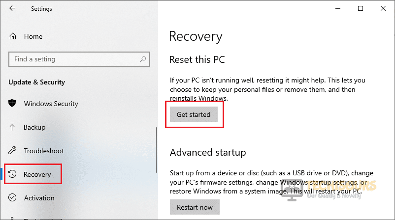 Reset this PC to fix Windows Command Processor on Startup