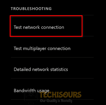 Test network connection