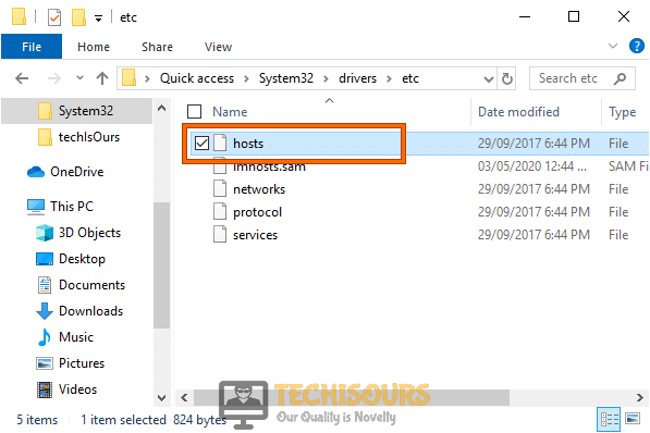 Reset your Host files