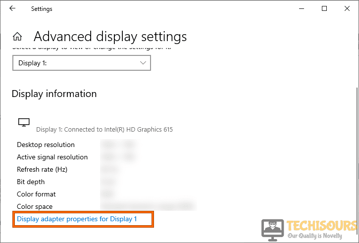 display adapter properties not showing video card
