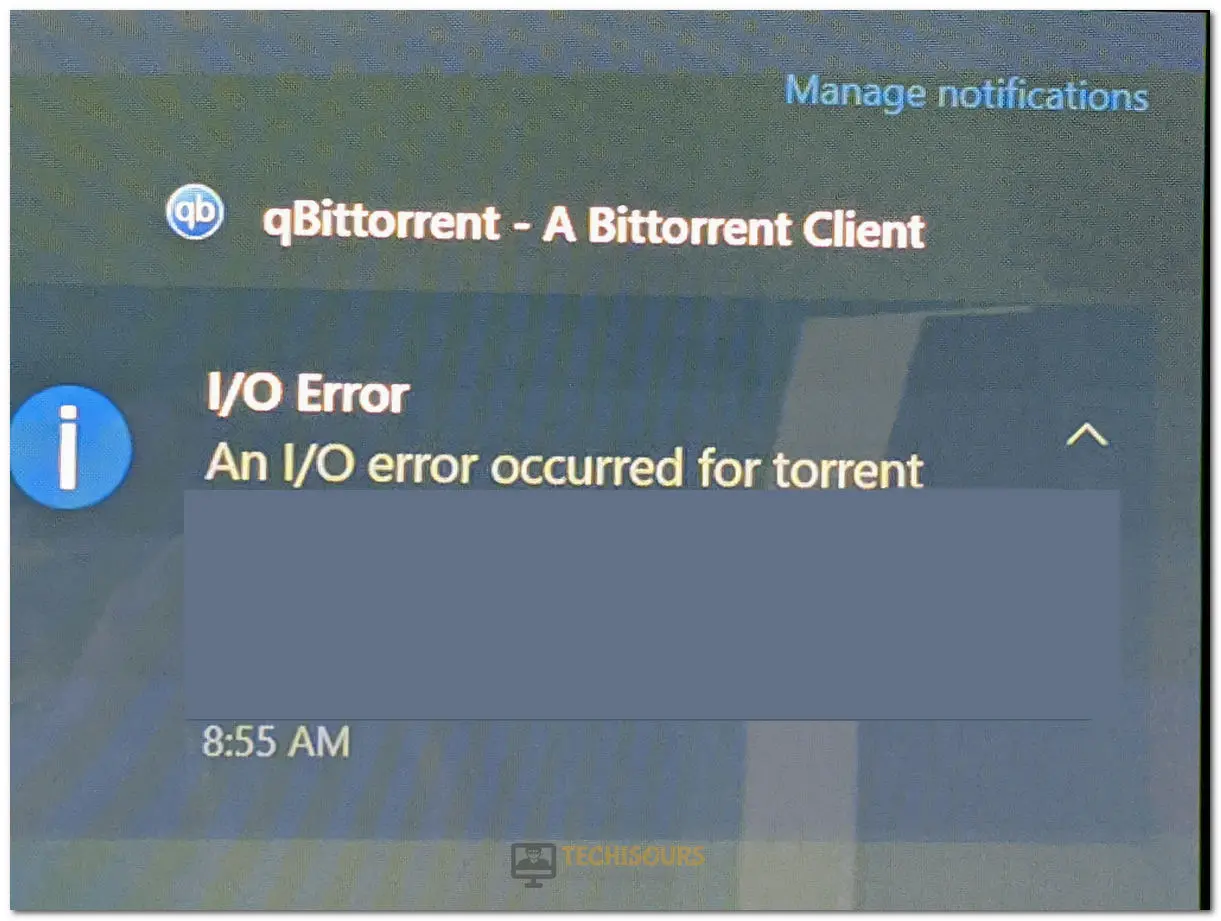 Fix: QBitTorrent I/O Error [Fixed Completely]  Techisours