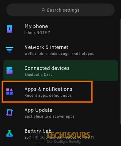 Apps and notifications