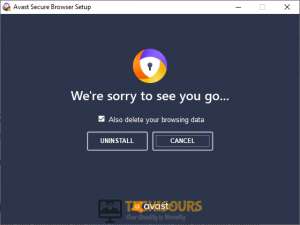 disable avast browser startup tab