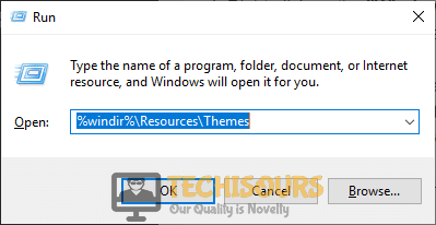 Typing in "%windir%\Resources\Themes"