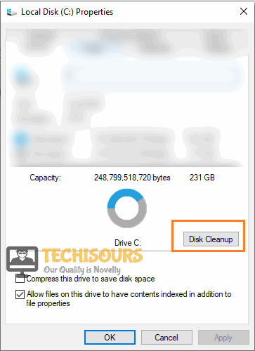 Run disk cleanup to fix hulu error 94