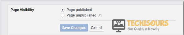 Checkmark Page Published Option