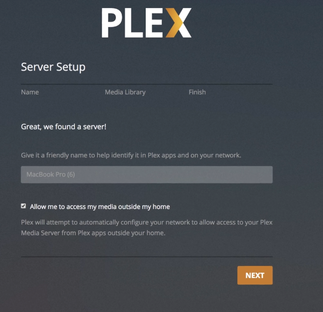 Create a plex server