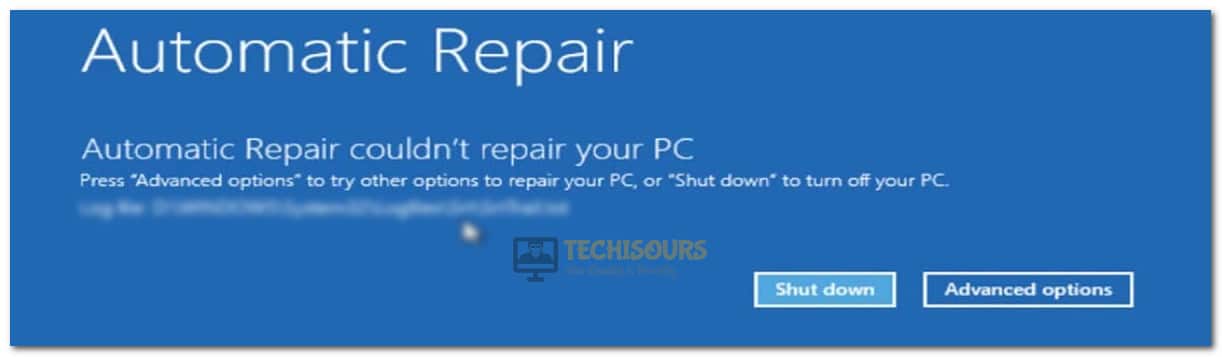 Automatic Repair Couldn't Repair your PC