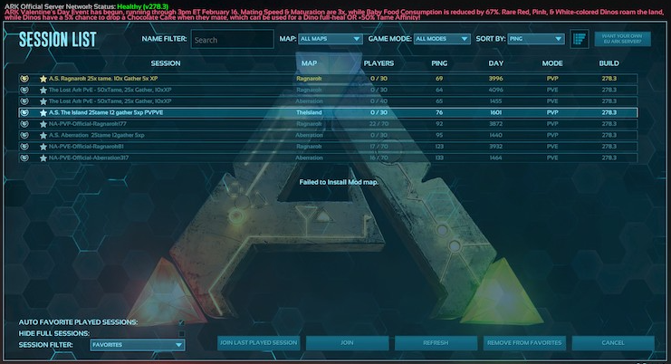 ark failed to install mod map