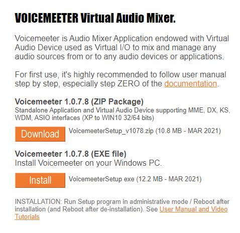Download Voiceemeter