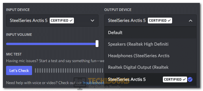  Selecting the Default Output Device to fix Discord Notification Sound not Working