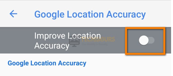 Turning On Improve Location Accuracy Button
