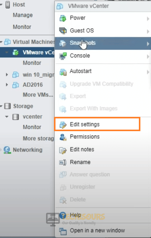 Selecting the "Edit Settings" button to fix no Healthy Upstream error