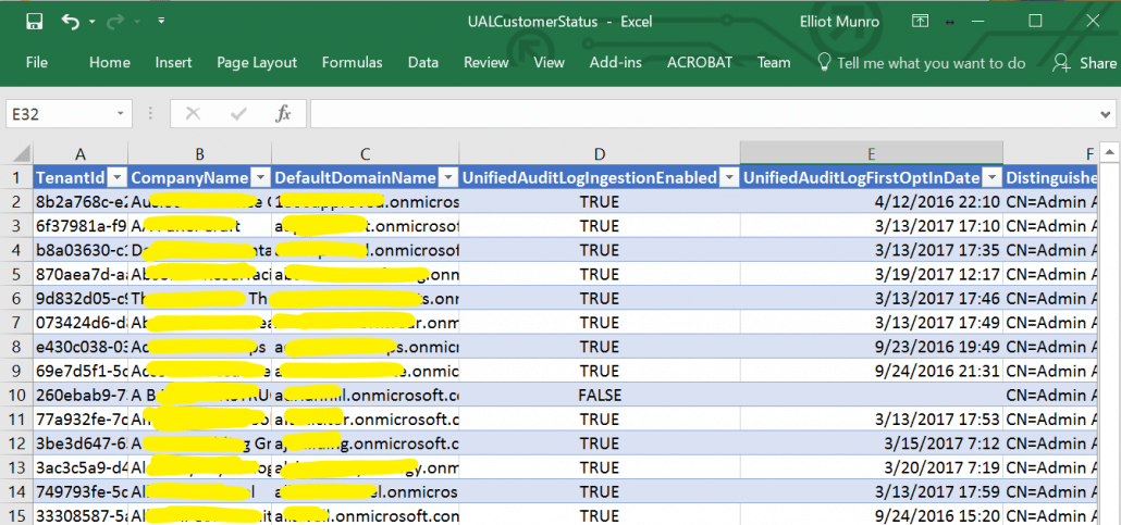 Enable Unified Audit Log